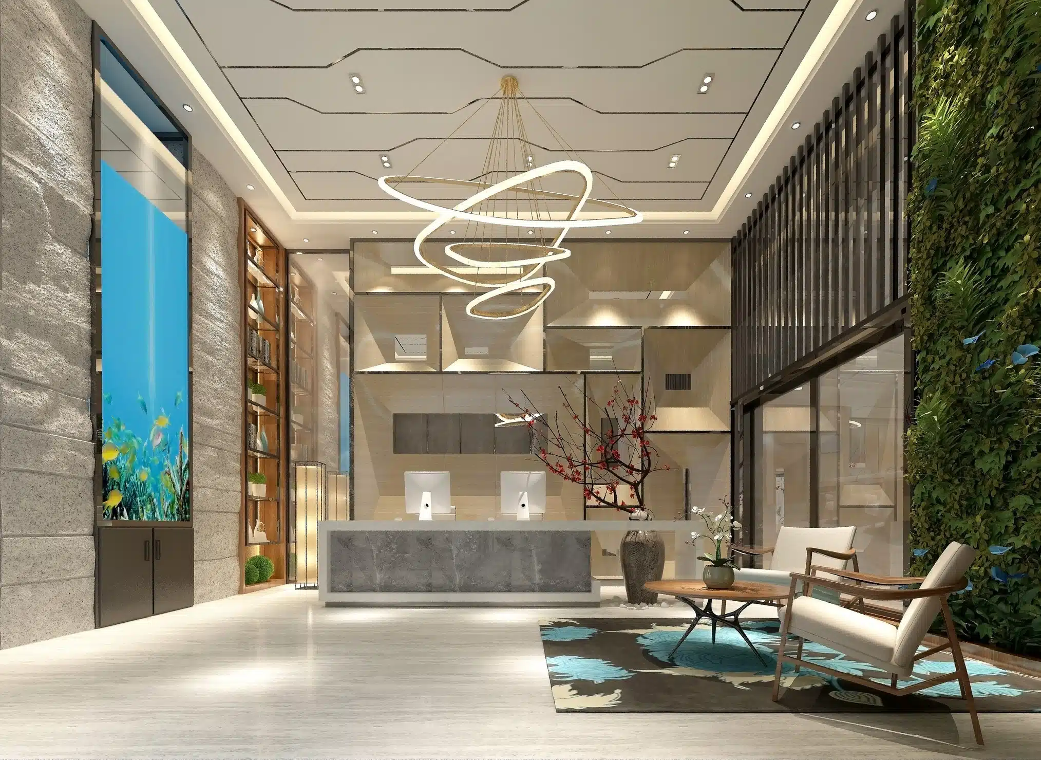 Hotel lobby with Anti Slip Treatments For Tiled Floors