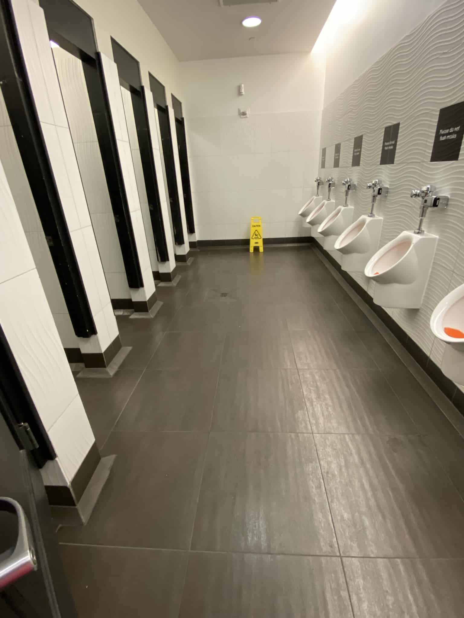 Anti-Slip flooring in mens bathroom