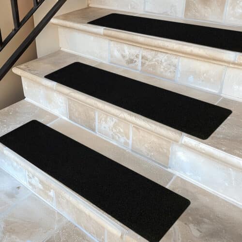 Black anti slip stair treads