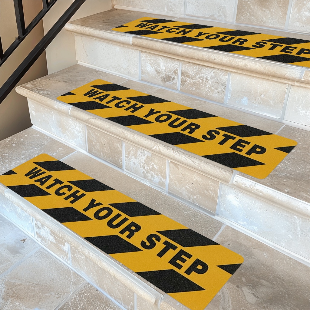 Anti Slip Stair Treads on Slippery Staircase by Slip No More