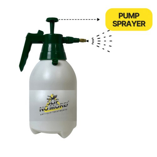 Slip No More pressure sprayer used to apply anti-slip treatments and solutions. Also known as a pump sprayer